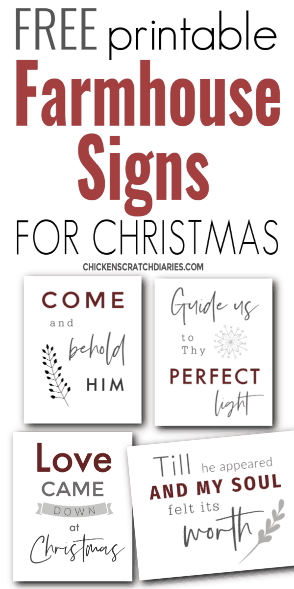 Farmhouse Christmas Printables 6 Favorite Hymns Chicken Scratch Diaries